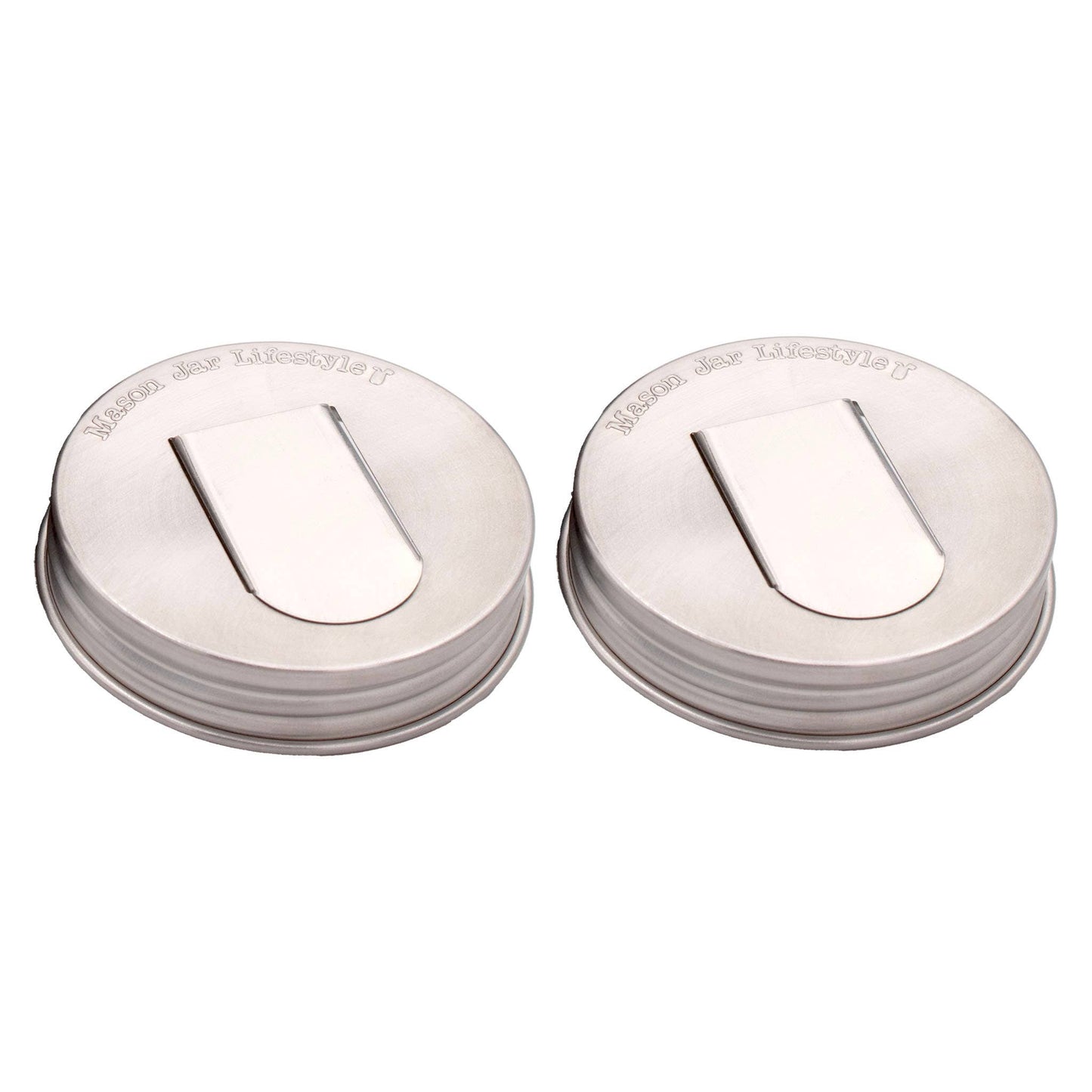 Stainless Steel Grain Dispensing Lid for Mason Jars 2pk