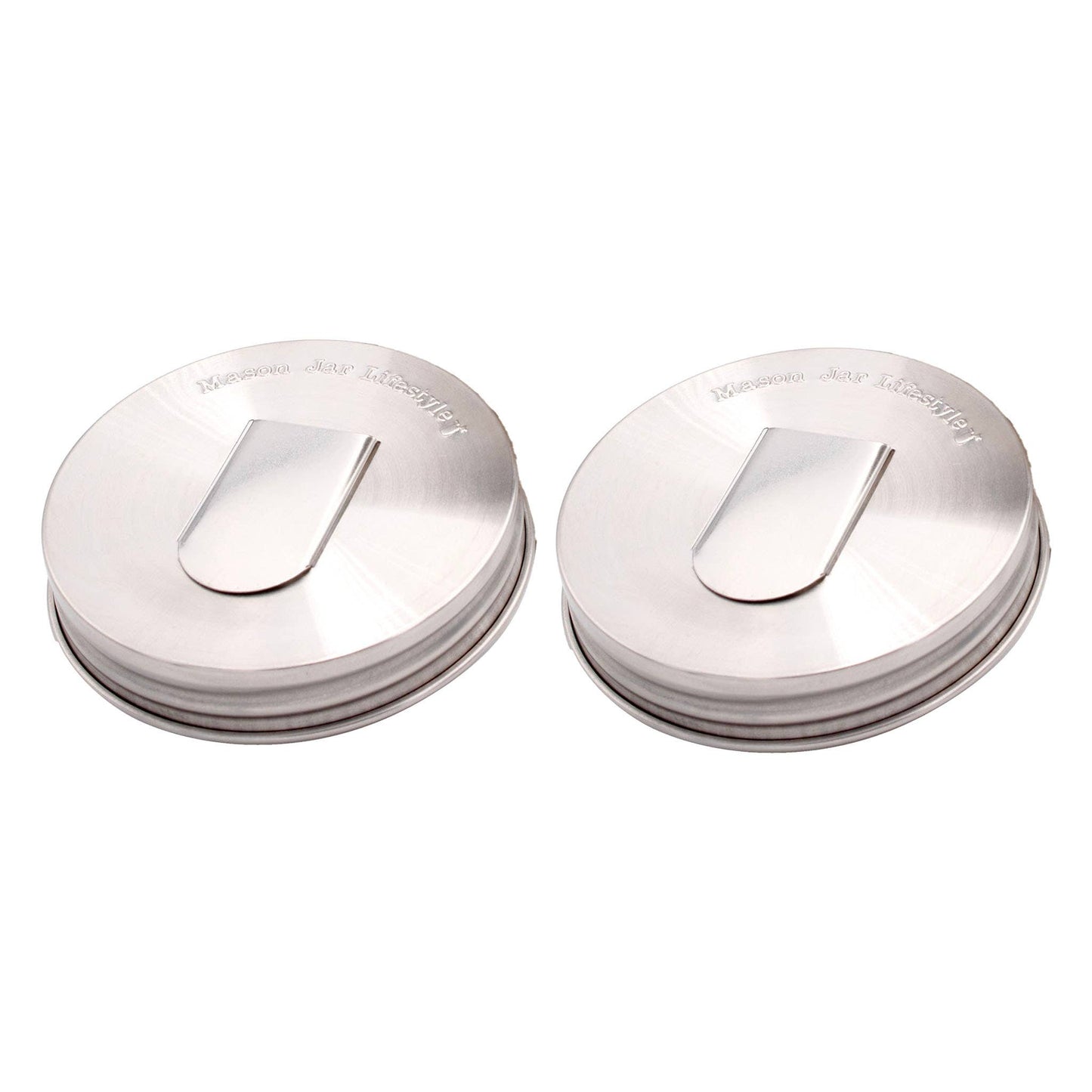 Stainless Steel Grain Dispensing Lid for Mason Jars 2pk